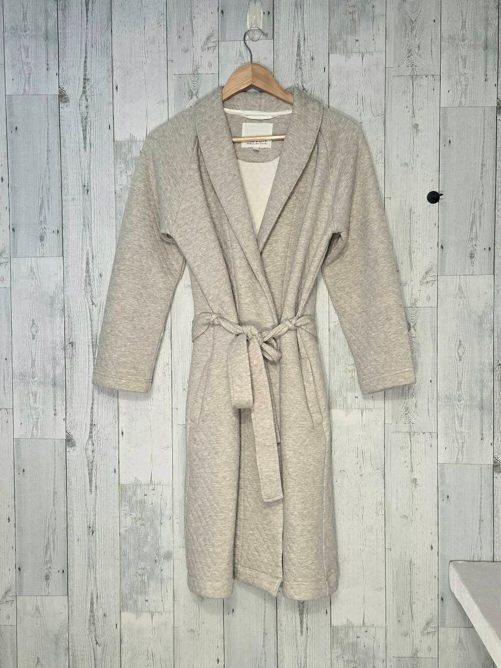 Haven Well Within Short Grey Quilted Robe Sz. XS
